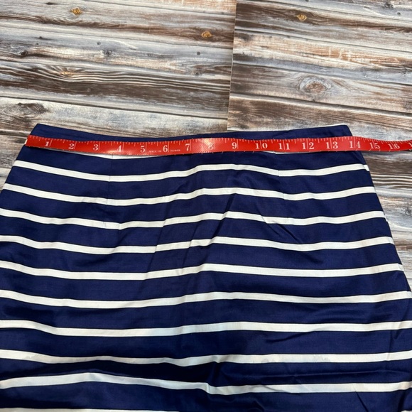 Vineyard Vines Striped Nautical Printed Mini Pencil Skirt Blue Sz 2 - Picture 6 of 7